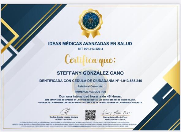 Primeros Auxilios CPR Certified