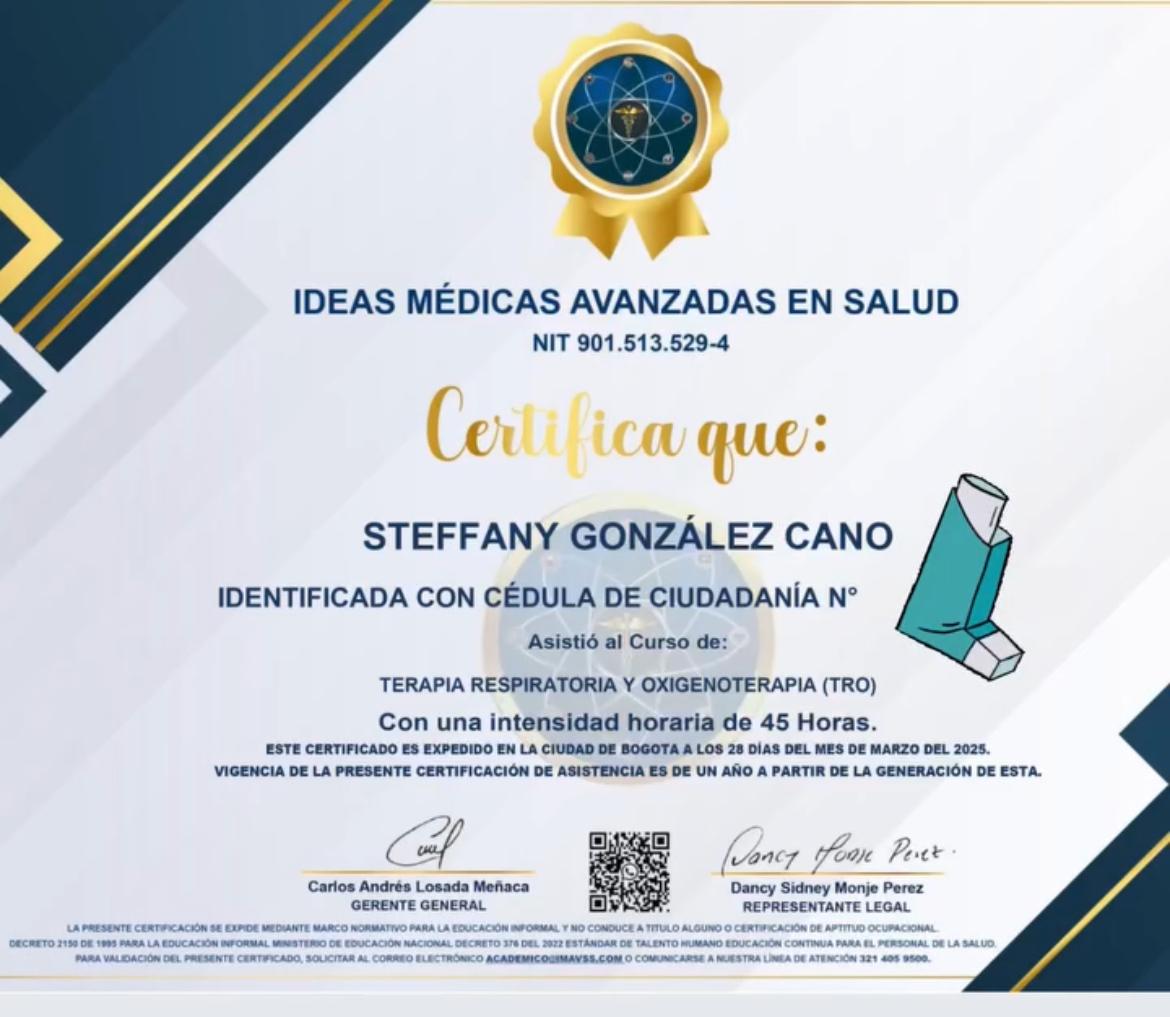 Terapia Respiratoria y Oxigenoterapia